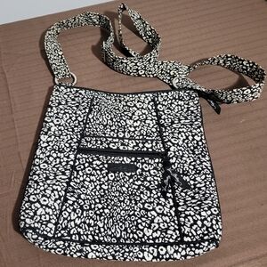 Vera Bradley Black and Cream Patterned Crossbody Bag